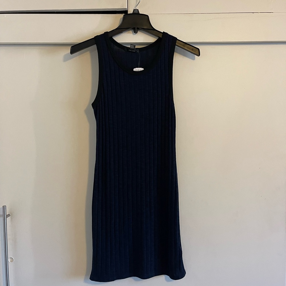 Forever 21 Blue & Black Knit Dress Size L NWT